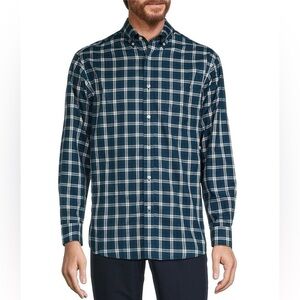 Pendleton Green/White Plaid Soft Cotton Flannel Shirt XL